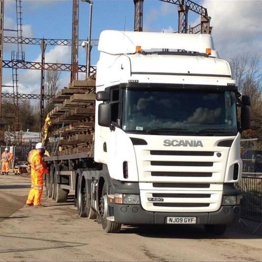 Delivering rail panels to Network Rail